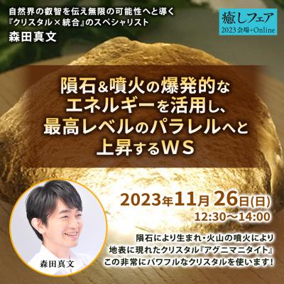 【癒しフェア2023東京】隕石&噴火の爆発的なエネルギーを活用し、最高レベルのパラレルへ-森田真文